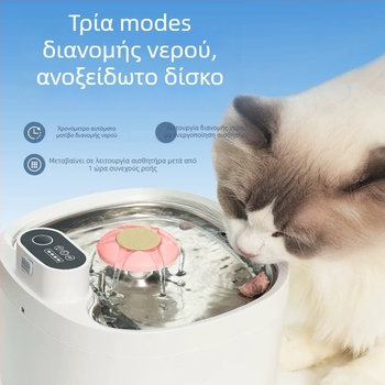 DC07 Δοχείο νερού κατοικίδιων για γάτες και σκύλους – Αφαιρούμενος σχεδιασμός, βάρος 1 κιλό