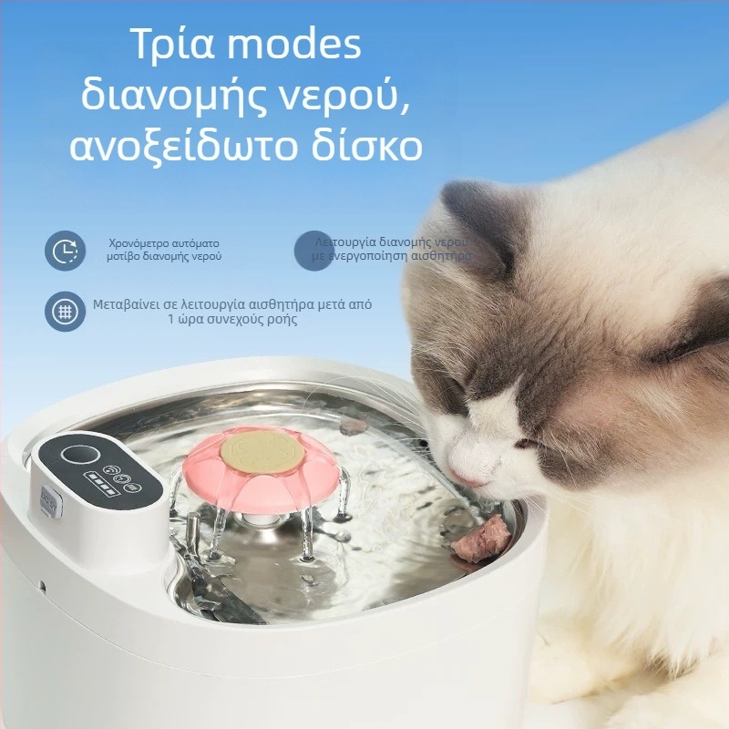 DC07 Δοχείο νερού κατοικίδιων για γάτες και σκύλους – Αφαιρούμενος σχεδιασμός, βάρος 1 κιλό