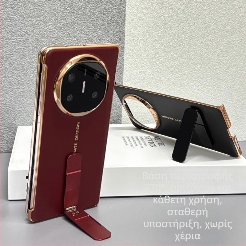 Θήκη Huawei Mate X6 με ηλεκτροπλατινωμένο συνθετικό δέρμα, Mate X5 πίσω κάλυμμα, συλλεκτική έκδοση με περιστρεφόμενο στήριγμα, XT σκληρή θήκη