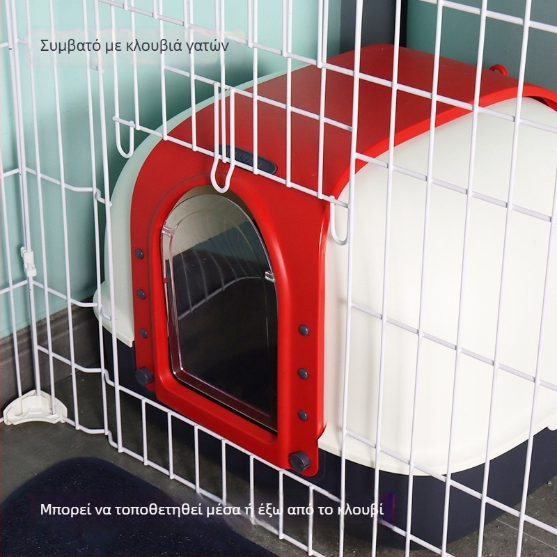 Κουτί άμμου γάτας Makar, πλήρως κλειστό, αντι-πιτσιλίσματος, διπλό καπάκι, υλικό PP