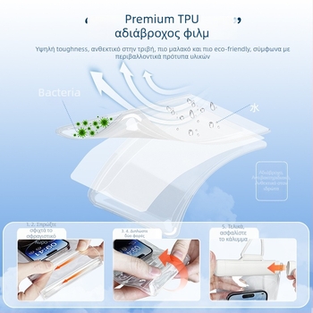 Αδιάβροχη θήκη κινητού από TPU, κατασκευή με θερμική πρέσα, δυνατότητα προσαρμογής, unisex στυλ, μονόχρωμο σχέδιο