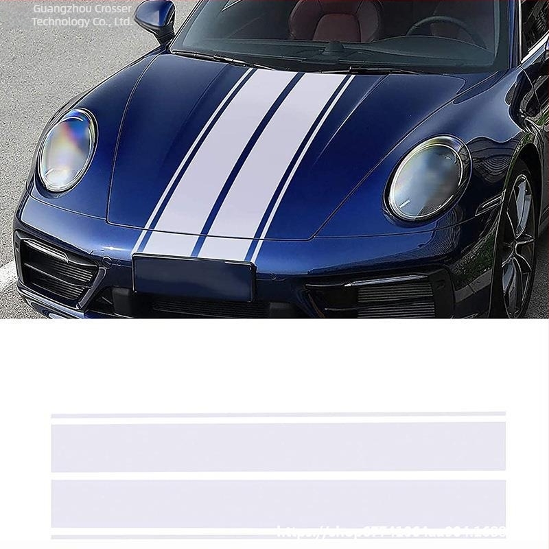 Αυτοκόλλητο διακόσμησης καπό αυτοκινήτου — ρίγες με καμπύλη κορδέλα, εγκατάσταση με αυτοκόλλητο, μάρκα Traveler, κωδικός Ali-697014947005