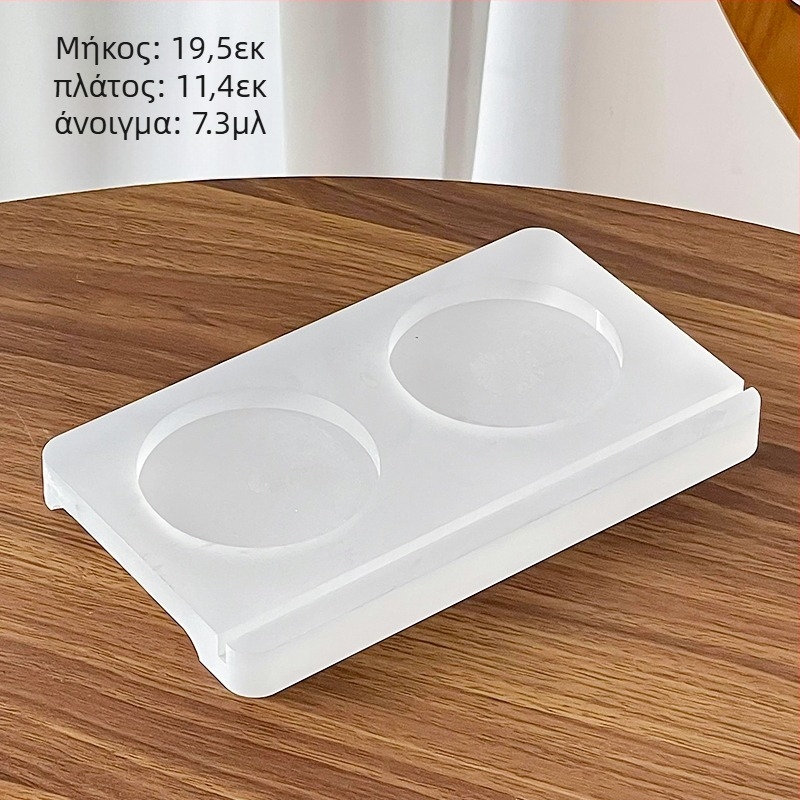 Δίσκος για τσάι και ροφήματα σε νέο κινεζικό στυλ με ακρυλική επιφάνεια και ξύλινη βάση με τρεις οπές