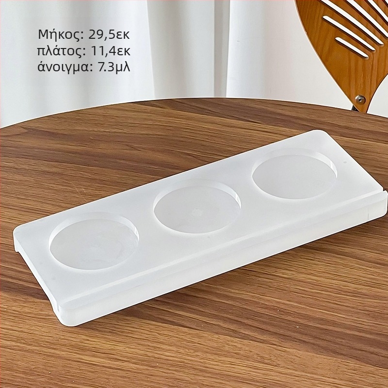 Δίσκος για τσάι και ροφήματα σε νέο κινεζικό στυλ με ακρυλική επιφάνεια και ξύλινη βάση με τρεις οπές