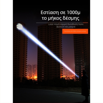 Φακός κεφαλής εξωτερικού χώρου με LED Kfan, περίβλημα από κράμα αλουμινίου, 350 lm και πάνω, βάρος 178 g