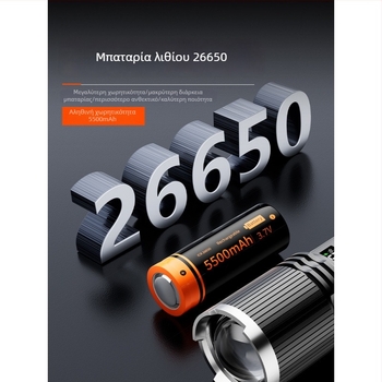 Φακός κεφαλής εξωτερικού χώρου με LED Kfan, περίβλημα από κράμα αλουμινίου, 350 lm και πάνω, βάρος 178 g