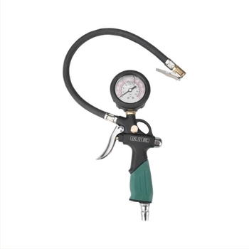 Volvan Όργανο Μέτρησης Πίεσης Ελαστικών και Εργαλείο Φούσκωσης – Μανόμετρο εμποτισμένο με λάδι, Εύρος 0-60 psi, Ακρίβεια 0,005, Σώμα από καθαρό χαλκό