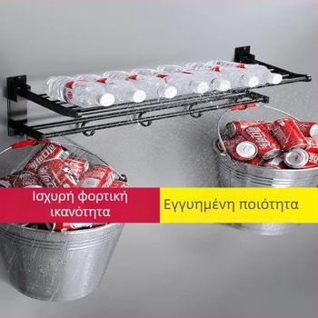 Space αλουμίνιο διπλού επιπέδου αναδιπλούμενο ράφι πετσετών μπάνιου, χωρίς διάτρηση, χωρητικότητα 10 kg