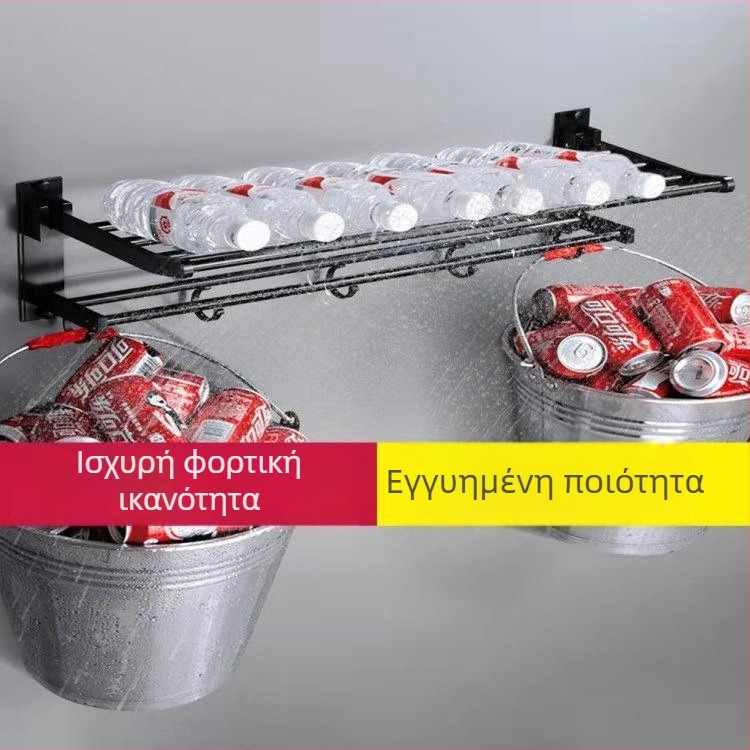 Space αλουμίνιο διπλού επιπέδου αναδιπλούμενο ράφι πετσετών μπάνιου, χωρίς διάτρηση, χωρητικότητα 10 kg