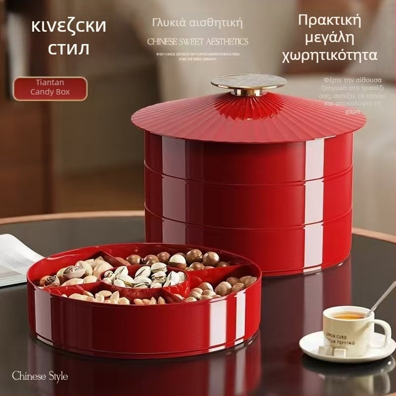 Πιάτο φρούτων από πλαστικό, premium ποιότητα, ρετρό στυλ με νέο κινεζικό στυλ, μάρκα A corner of a mountain, λανσάρισμα 2025