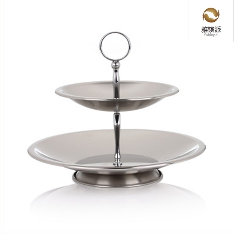 Ευρωπαϊκού στυλ τριώροφος ανοξείδωτος δίσκος για γλυκίσματα και φρούτα, για γάμους