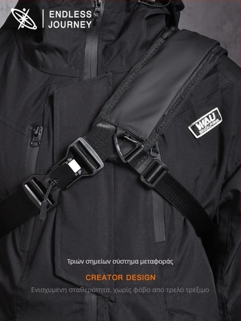 Ανδρική τσάντα crossbody με μαγνητικό κούμπωμα, αδιάβροχη κατασκευή από Oxford ύφασμα, γεωμετρικό σχέδιο, πολυλειτουργική για καθημερινή χρήση, με επεκτεινόμενη χωρητικότητα