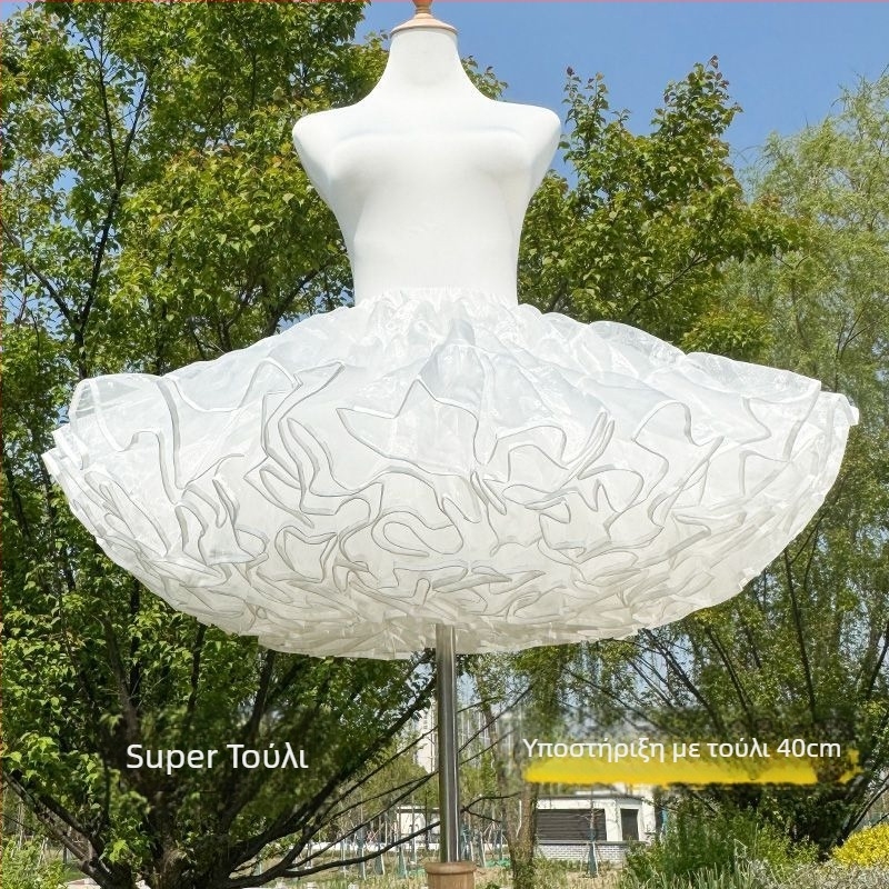 Petticoat Lolita με χωρίς οστά και όγκο, απαλό τούλι, φούσκα νεφέλης, ενήλικοι
