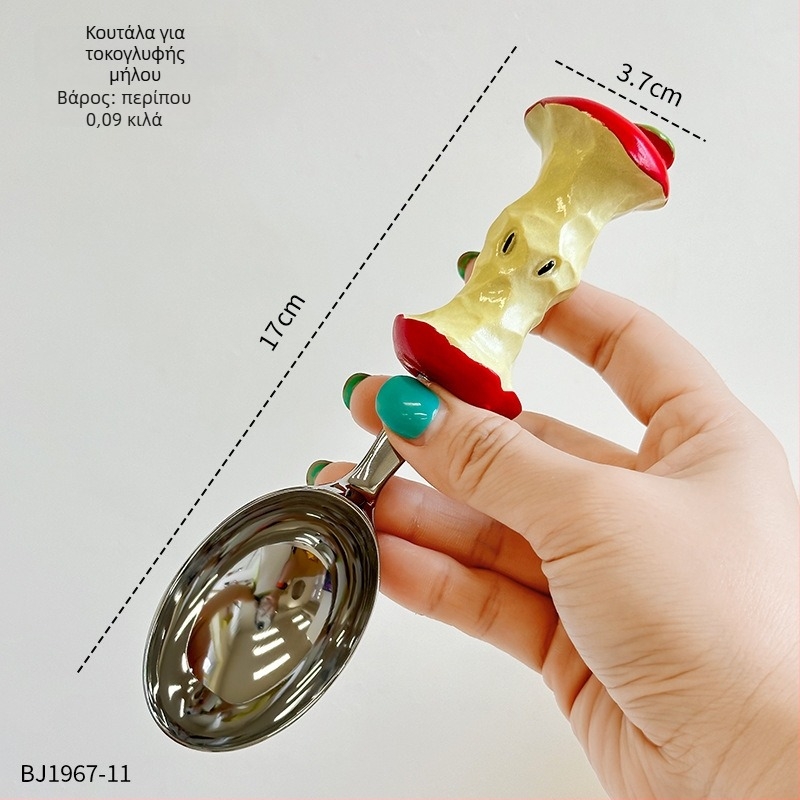 Κουτάλι παγωτού με χαριτωμένο σχέδιο γάτας, ρητίνη, μάρκα Yixin, καρτούν μοτίβο, σύγχρονο μινιμαλιστικό στυλ