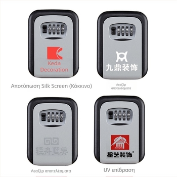 Μηχανική θήκη κλειδιών με κωδικό, κράμα αλουμινίου KS017, επιτοίχια τοποθέτηση, σχέδιο ματιού γάτας, κατάλληλη για κάρτες ID και τραπεζικές κάρτες