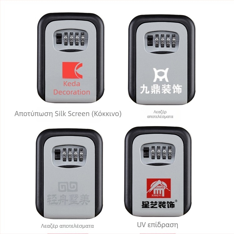 Μηχανική θήκη κλειδιών με κωδικό, κράμα αλουμινίου KS017, επιτοίχια τοποθέτηση, σχέδιο ματιού γάτας, κατάλληλη για κάρτες ID και τραπεζικές κάρτες