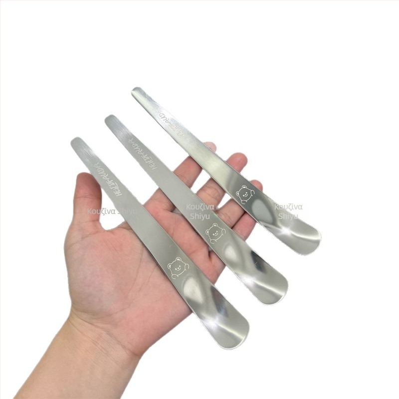 Κουτάλι επιδόρπιο από ανοξείδωτο ατσάλι 304 με μακριά λαβή, μοντέρνας μινιμαλιστικής σχεδίασης για γιαούρτι, παγωτό και ανάδευση καφέ