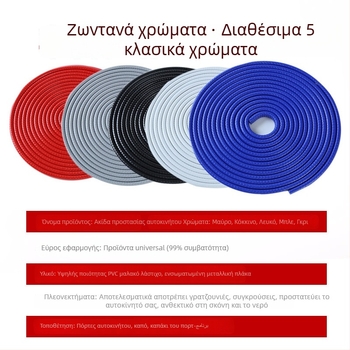Meihang λωρίδα προστασίας προφυλακτήρα, PVC + μεταλλική πλάκα, μοντέλο Iron paste-free bumper strip, Universal