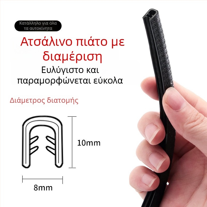 Meihang λωρίδα προστασίας προφυλακτήρα, PVC + μεταλλική πλάκα, μοντέλο Iron paste-free bumper strip, Universal