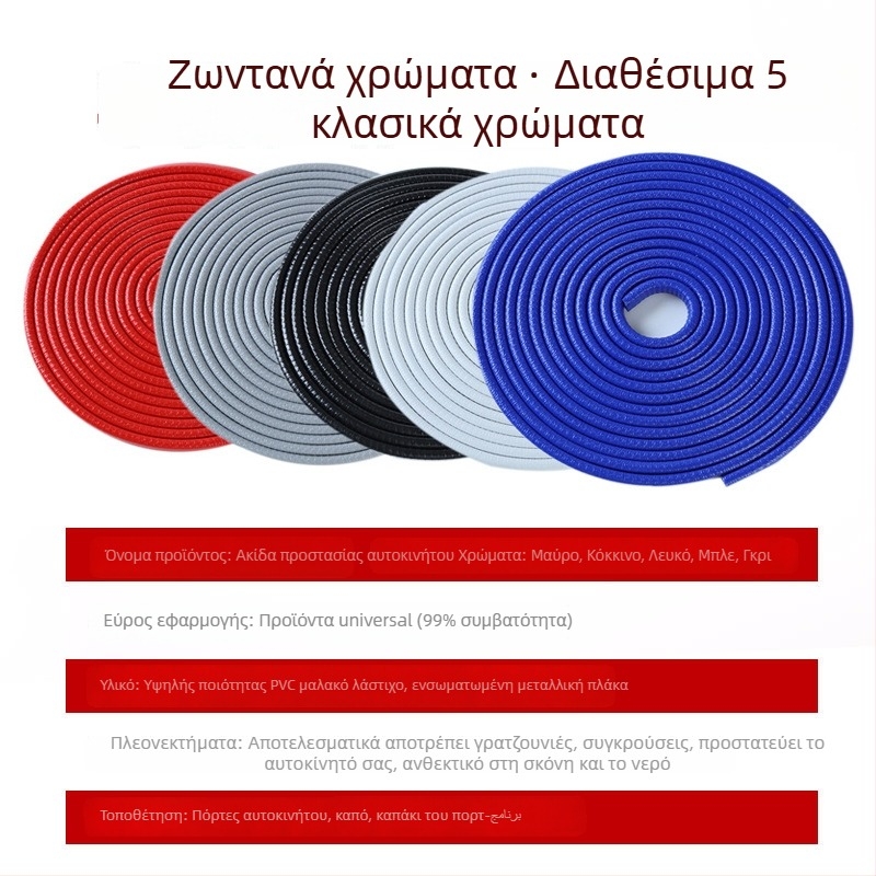 Meihang λωρίδα προστασίας προφυλακτήρα, PVC + μεταλλική πλάκα, μοντέλο Iron paste-free bumper strip, Universal