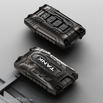 Μεταλλική θήκη κλειδιών σε στυλ πανοπλίας για Tank 700 New Energy, συμβατή με κλειδιά TANK500/300; υλικό: κράμα ψευδαργύρου και gel σιλικόνης