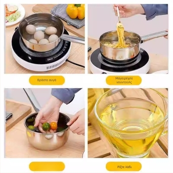 Νεροκούταλα από ανοξείδωτο ατσάλι 304, παχύτερο σώμα, κοντή λαβή, ανθεκτικό στη θερμότητα