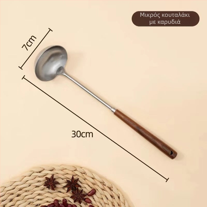 Σετ κουταλιές σούπας με μακριά λαβή από ανοξείδωτο χάλυβα 316, απλός σχεδιασμός για οικιακή κουζίνα