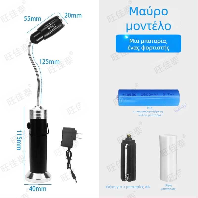LED φως εργασίας για CNC μηχανές με επαναφορτιζόμενη μπαταρία, ισχυρή μαγνητική στερέωση, φορητό φωτιστικό για συντήρηση εξοπλισμού
