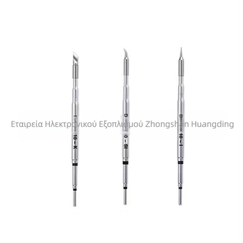 Άκρο συγκόλλησης C210 σειρά; χαλκός, χωρίς μόλυβδο; μορφές ακρού: pointed head / knife head / curved head; θερμοκρασία 0–500°C; ισχύς 150W; συμβατό με σταθμούς GVM/JBC/OSS/T26