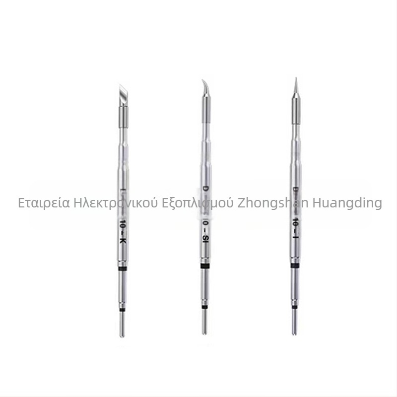 Άκρο συγκόλλησης C210 σειρά; χαλκός, χωρίς μόλυβδο; μορφές ακρού: pointed head / knife head / curved head; θερμοκρασία 0–500°C; ισχύς 150W; συμβατό με σταθμούς GVM/JBC/OSS/T26