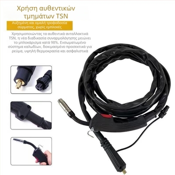 Χειροκίνητο πιστόλι συγκόλλησης χωρίς αέριο, μοντέλο 14AK, γρήγορη σύνδεση, συγκόλληση φλουξ-κορ