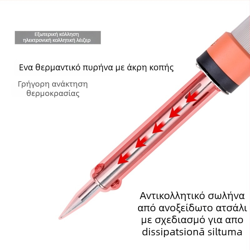 Ηλεκτρικό κολλητήρι συγκόλλησης για συγκόλληση και επισκευές (12V, λαβή από καουτσούκ, Sol)