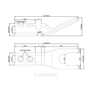 Ατόφιος χαλκός με επίχρυση επικάλυψη, συνδετήρες ήχου/βίντεο τύπου Y και U για καλώδια ηχείων, χωρίς συγκόλληση