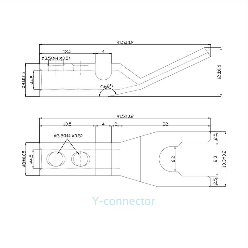 Ατόφιος χαλκός με επίχρυση επικάλυψη, συνδετήρες ήχου/βίντεο τύπου Y και U για καλώδια ηχείων, χωρίς συγκόλληση