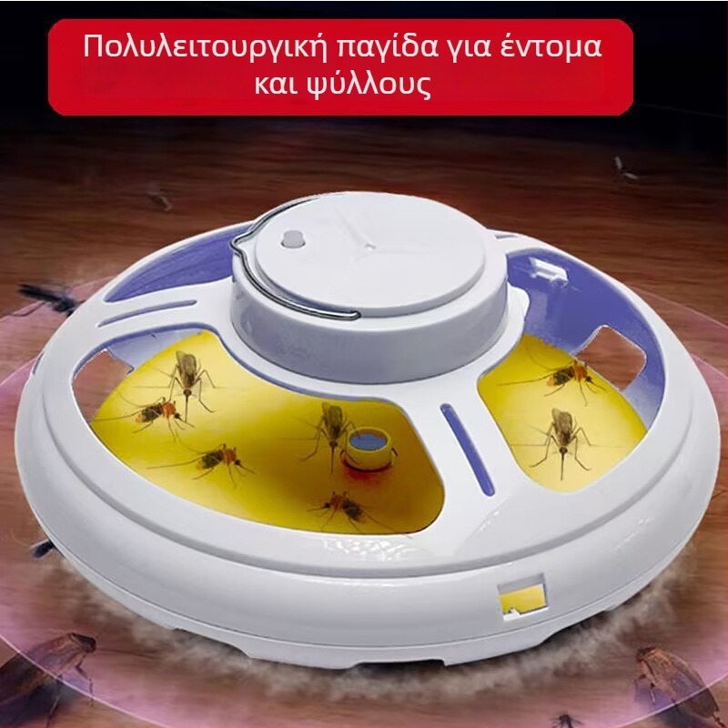 LED λαμπτήρας εξολόθρευτής εντόμων με κολλητή παγίδα για οικιακή χρήση, ενσωματωμένη μπαταρία 501–800 mAh, αυτονομία 12 ωρών ή περισσότερο, χρόνος φόρτισης 3–5 ωρών, κάλυψη έως 10 m²