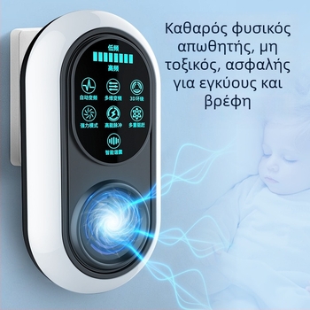 Εσωτερικός υπερηχητικός απωθητής κουνουπιών και δολοφόνος εντόμων, επαναφορτιζόμενος, 220V, σε συσκευασία κουτί