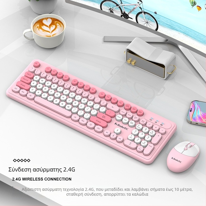 Viper WK200 Ασύρματο σετ πληκτρολογίου και ποντικιού — USB διεπαφή, εμβέλεια 10 m, 1000 dpi, εργονομικός σχεδιασμός