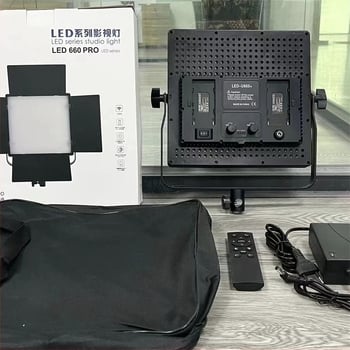 LED συμπληρωτικό φως Led660 Pro για ζωντανές μεταδόσεις και εξωτερική φωτογράφηση, 10–50W, 110–220V, τρεις ρυθμίσεις θερμοκρασίας φωτισμού, επαναφορτιζόμενο