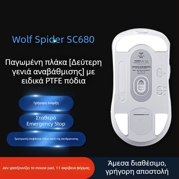 Πάτοι ποδιού για ποντίκι Wolf Spider sc680/sc580 — ανθεκτικοί στη φθορά, λείοι, ακριβής ευθυγράμμιση υποδοχών — χωρίς ίχνη κόλλας — προσαρμοσμένο δείγμα