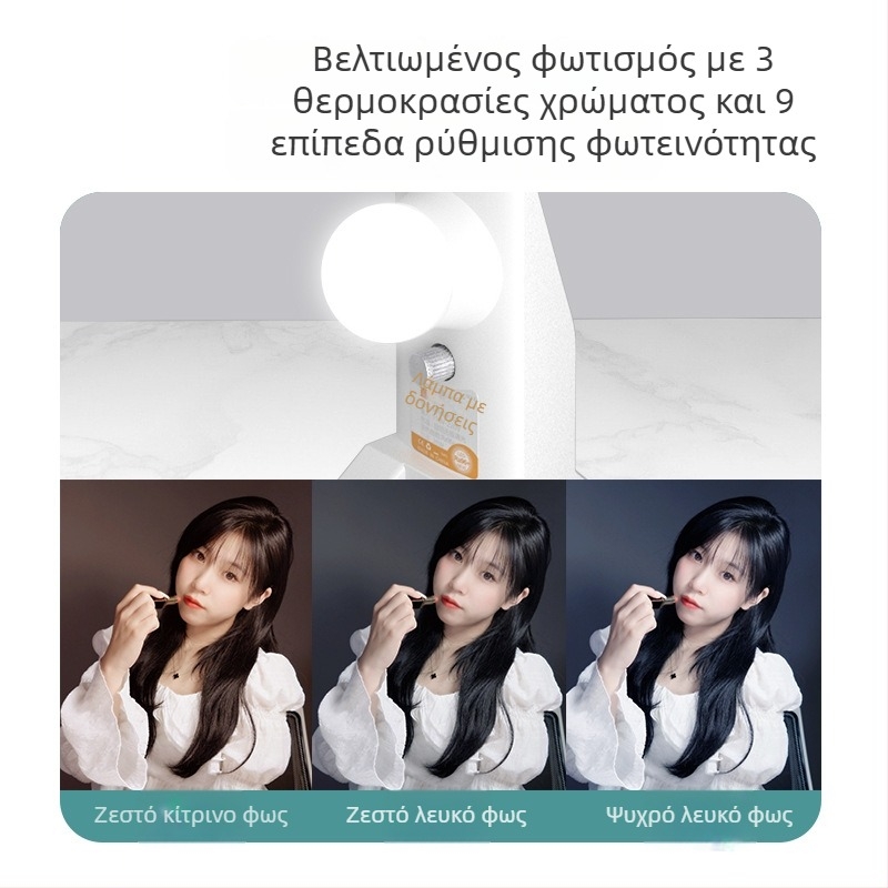 Γραφείου LED φως πλήρωσης με τέσσερις σειρές LED — φωτισμός προσώπου, απαλό φως (28W, 110–220V, βολικό)
