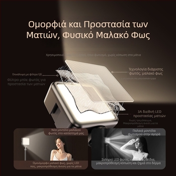 Φως LED πλήρωσης για ζωντανές μεταδόσεις και φωτογράφηση – συμπαγές κλιπ/επιτραπέζιο φως, μοντέλο BM-BD33, 5W, 3.7V, αυτονομία μπαταρίας έως 2 ώρες στη μέγιστη φωτεινότητα και έως 10 ώρες στην ελάχιστη