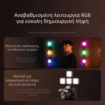 Φως LED πλήρωσης για ζωντανές μεταδόσεις και φωτογράφηση – συμπαγές κλιπ/επιτραπέζιο φως, μοντέλο BM-BD33, 5W, 3.7V, αυτονομία μπαταρίας έως 2 ώρες στη μέγιστη φωτεινότητα και έως 10 ώρες στην ελάχιστη