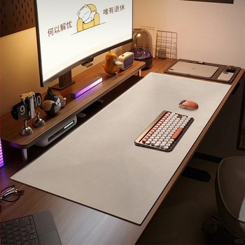 Μεγάλη δερμάτινη επιφάνεια γραφείου, γυαλισμένο φινίρισμα, μονόχρωμη, επιφάνεια παιχνιδιών