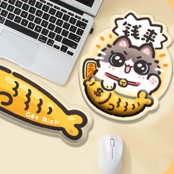 Pad ποντικιού με ανάπαυση καρπού, καουτσούκ επιφάνεια, αντιολισθητικό, μονόπλευρο, OEM παραμετροποίηση