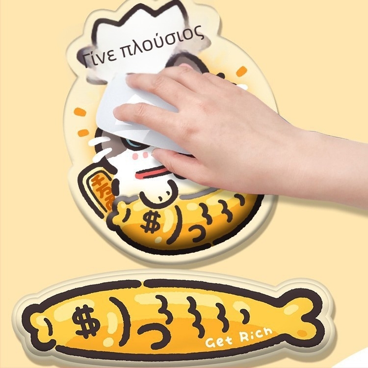 Pad ποντικιού με ανάπαυση καρπού, καουτσούκ επιφάνεια, αντιολισθητικό, μονόπλευρο, OEM παραμετροποίηση