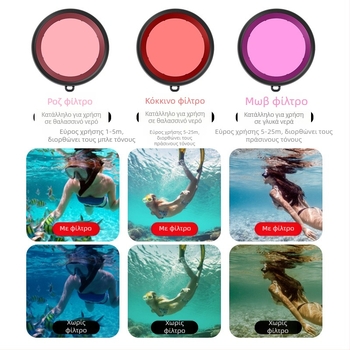 Αδιάβροχο περίβλημα για DJI Osmo Action 5 Pro/4/3 – Ακρυλικό, βάθος 45 m, με φίλτρο