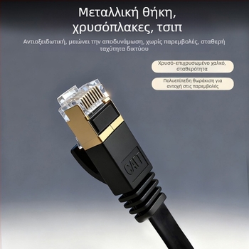 Τηλεσκοπικό καλώδιο δικτύου Cat.7 RJ-45 με αναδιπλούμενο σχεδιασμό, 10 Gbps, αγωγός από καθαρό χαλκό