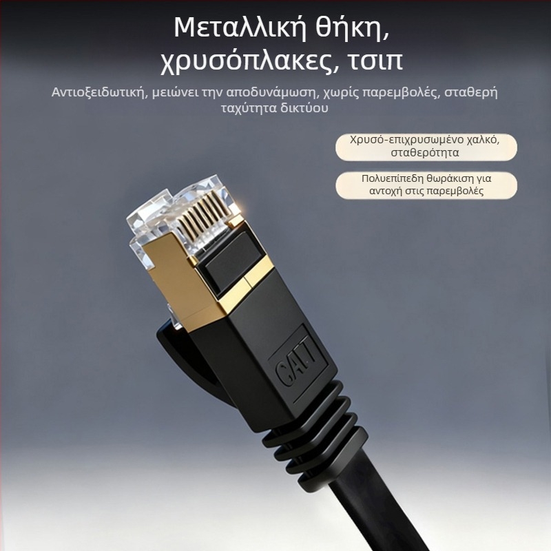 Τηλεσκοπικό καλώδιο δικτύου Cat.7 RJ-45 με αναδιπλούμενο σχεδιασμό, 10 Gbps, αγωγός από καθαρό χαλκό