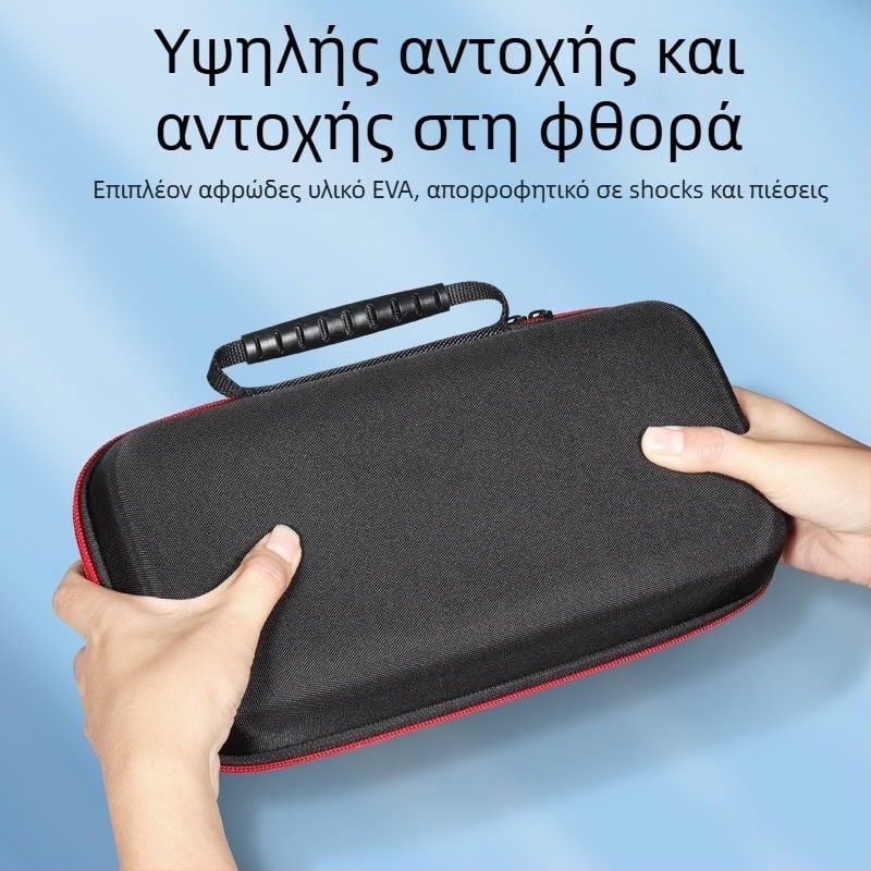 Φορητή τετράγωνη θήκη αποθήκευσης για δύο μικρόφωνα, ανθεκτική στις πτώσεις για ασύρματους μικροφώνους και ακουστικά εξαρτήματα, κατασκευασμένη από Oxford ύφασμα