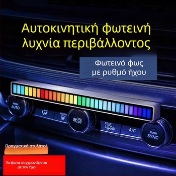 Φωτιστικό περιβάλλοντος αυτοκινήτου LED με φωνητικό έλεγχο και μουσικό ρυθμό — εσωτερικός διακοσμητικός φωτισμός, σώμα PVC, έως 36V, κάλυψη 1–3 τ.μ., 3C πιστοποίηση